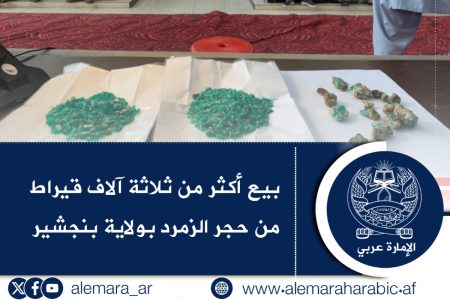 بيع أكثر من ثلاثة آلاف قيراط من حجر الزمرد بولاية بنجشير