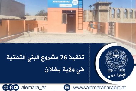تنفيذ 76 مشروع البني التحتية في ولاية بغلان