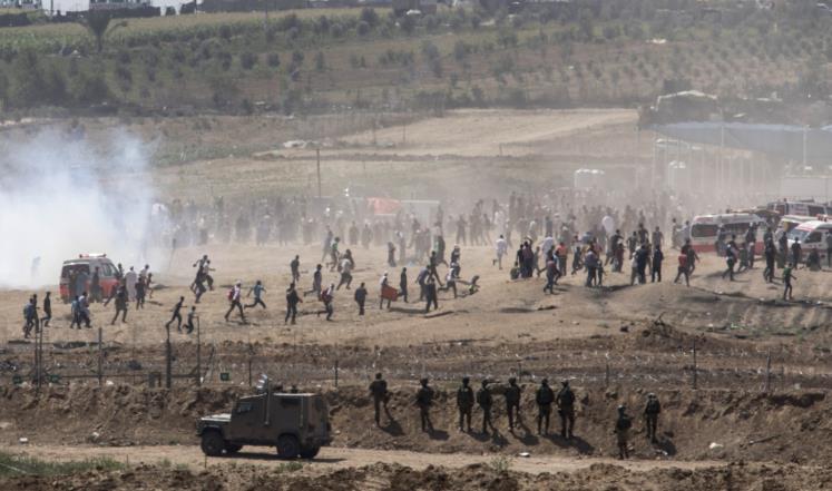 وقفة بغزة رفضا لاستمرار الحصار الإسرائيلي