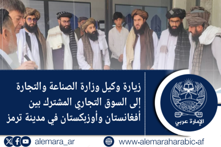 زيارة وكيل وزارة الصناعة والتجارة إلى السوق التجاري المشترك بين أفغانستان وأوزبكستان في مدينة ترمز